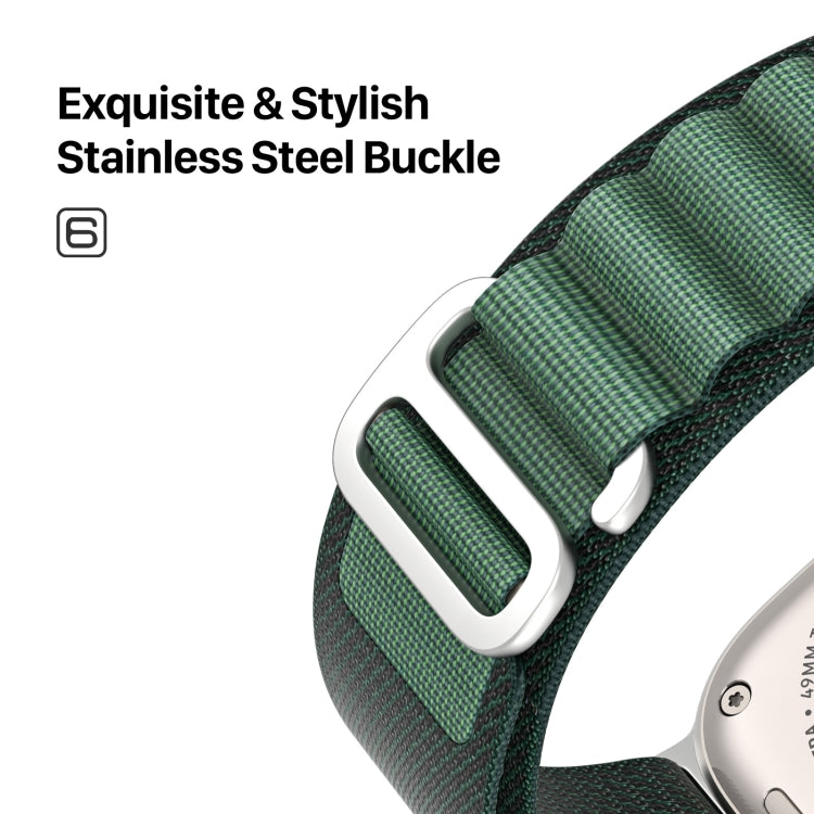 For Apple Watch 42mm / 41mm / 40mm / 38mm DUX DUCIS GS Series Nylon Loop Watch Band(Dark Green) - Watch Bands by DUX DUCIS | Online Shopping South Africa | PMC TechLife | Buy Now Pay Later Mobicred