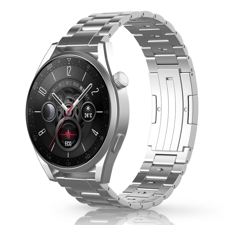 For Huawei Watch GT 5 / GT 4 46mm Button Style Three Beads Titanium Steel Quick Release Watch Band(Silver) - free shipping - PMC TechLife - Order now!