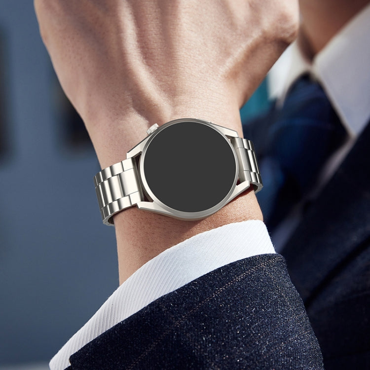 For Huawei Watch GT 5 / GT 4 46mm Button Style Three Beads Titanium Steel Quick Release Watch Band(Silver) - free shipping - PMC TechLife - Order now!