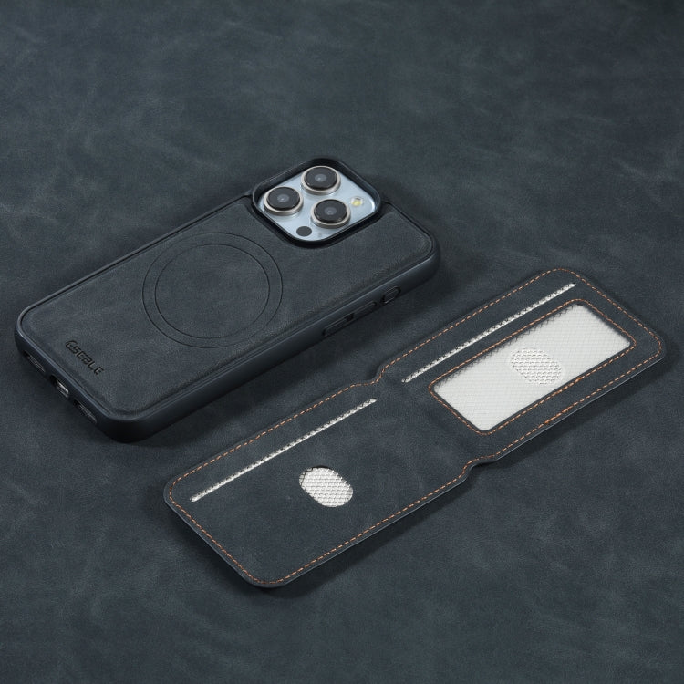 For iPhone 16 ESEBLE E2 Retro Texture Card Slots MagSafe RFID Leather Case(Black) - iPhone 16 Cases by ESEBLE | Online Shopping South Africa | PMC Jewellery | Buy Now Pay Later Mobicred