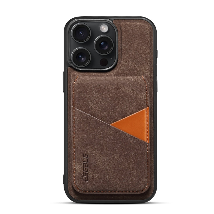 For iPhone 16 Pro Max ESEBLE E2 Retro Texture Card Slots MagSafe RFID Leather Case(Coffee) - free shipping - PMC Jewellery - Order now!