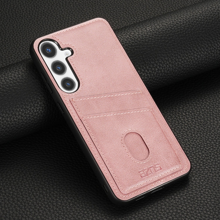 For Samsung Galaxy S24 5G AZNS K1 Series Card Slot Business Phone Case(Pink) - free shipping - PMC Jewellery - Order now!