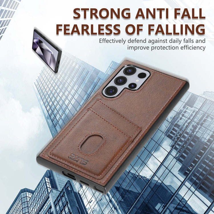 For Samsung Galaxy S24 Ultra 5G AZNS K1 Series Card Slot Business Phone Case(Yellow) - free shipping - PMC Jewellery - Order now!