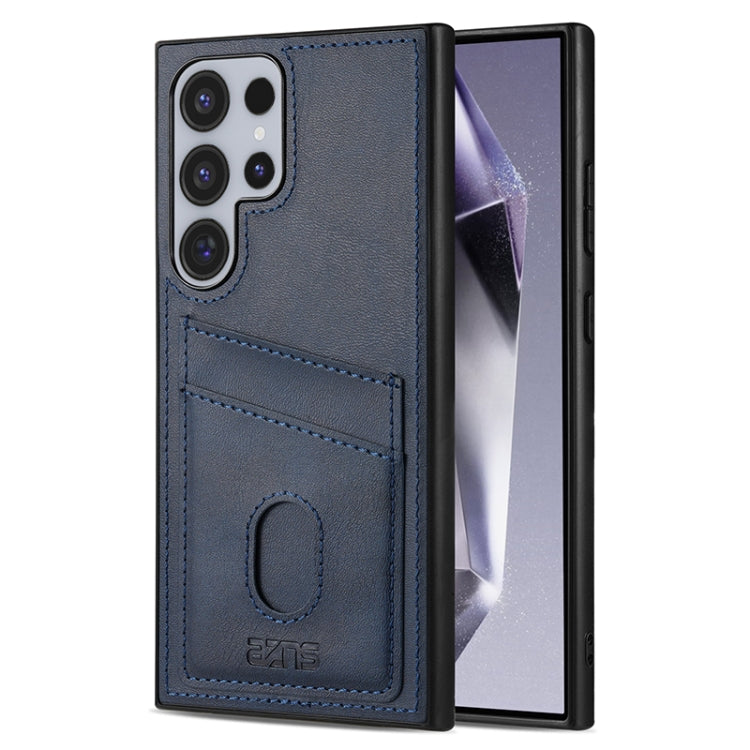 For Samsung Galaxy S24 Ultra 5G AZNS K1 Series Card Slot Business Phone Case(Blue) - free shipping - PMC Jewellery - Order now!
