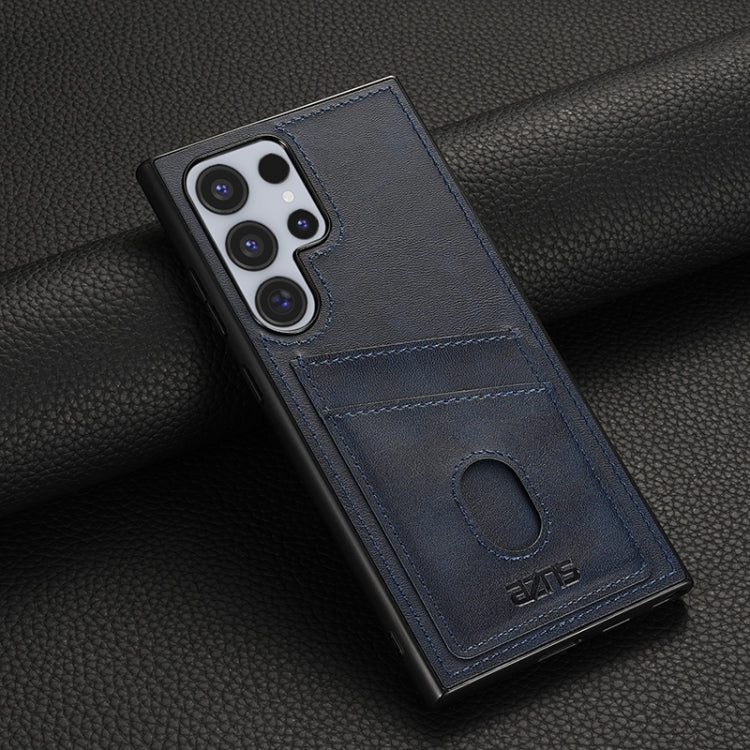 For Samsung Galaxy S24 Ultra 5G AZNS K1 Series Card Slot Business Phone Case(Blue) - free shipping - PMC Jewellery - Order now!