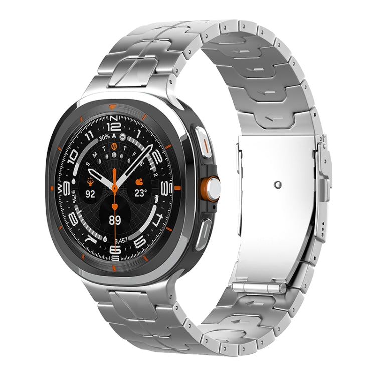 For Samsung Galaxy Watch Ultra 47mm Safety Buckle Pure Titanium Watch Band(Silver) - free shipping - PMC TechLife - Order now!