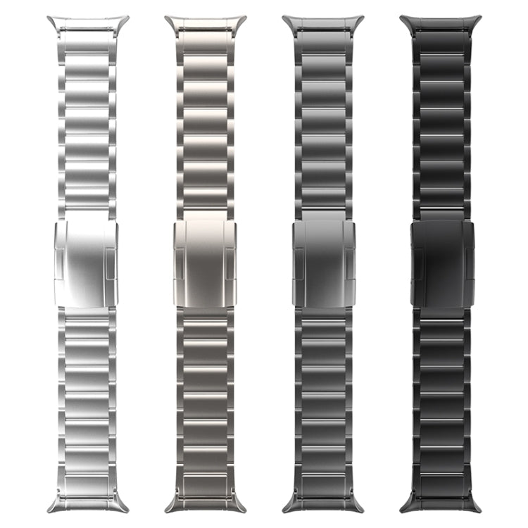 For Samsung Galaxy Watch Ultra 47mm Three Beads Tortoise Buckle Titanium Steel Watch Band(Silver) - free shipping - PMC TechLife - Order now!