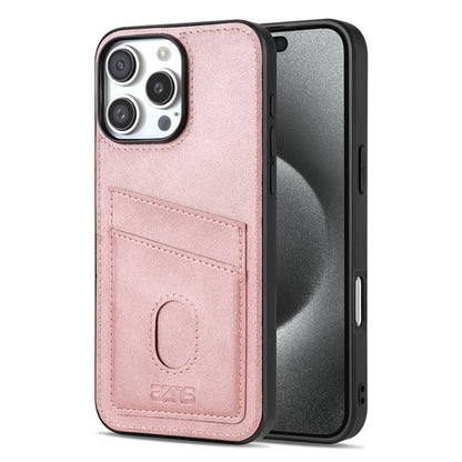 For iPhone 16 Pro Max AZNS K1 Series Card Slot Business Phone Case(Pink) - iPhone 16 Pro Max Cases by AZNS | Online Shopping South Africa | PMC Jewellery | Buy Now Pay Later Mobicred