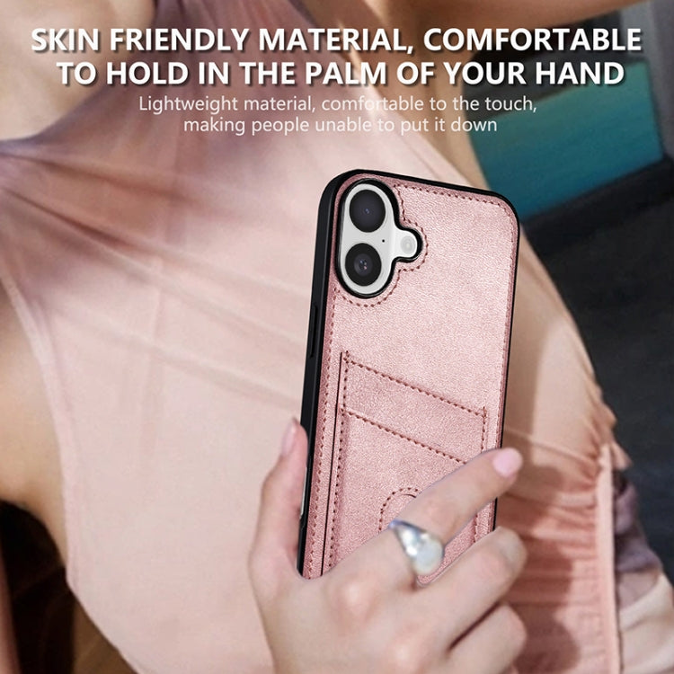 For iPhone 16 Plus AZNS K1 Series Card Slot Business Phone Case(Pink) - free shipping - PMC Jewellery - Order now!