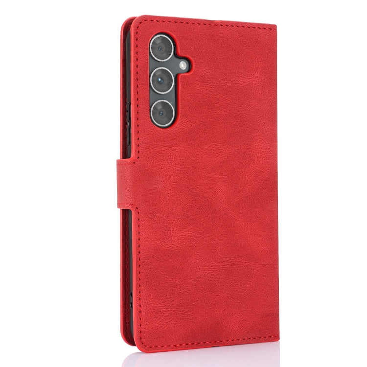 For Samsung Galaxy S25 5G Fantasy Skin-feel Calfskin Texture Leather Phone Case(Red) - Galaxy S25 5G Cases by PMC TechLife | Online Shopping South Africa | PMC TechLife | Buy Now Pay Later Mobicred