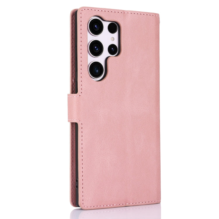 For Samsung Galaxy S25 Ultra 5G Fantasy Skin-feel Calfskin Texture Leather Phone Case(Pink) - Galaxy S25 Ultra 5G Cases by PMC TechLife | Online Shopping South Africa | PMC TechLife | Buy Now Pay Later Mobicred