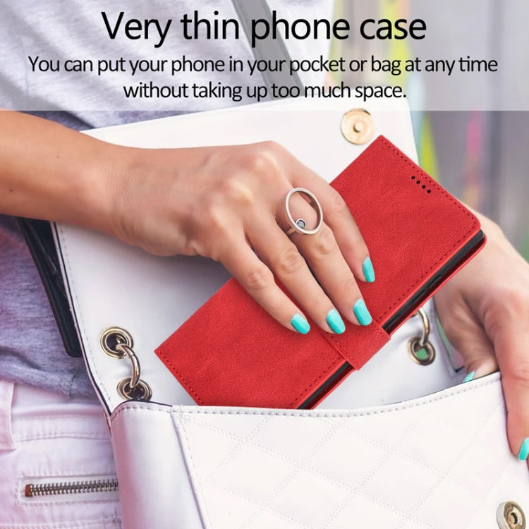 For Samsung Galaxy S25 Ultra 5G Fantasy Skin-feel Calfskin Texture Leather Phone Case(Red) - Galaxy S25 Ultra 5G Cases by PMC TechLife | Online Shopping South Africa | PMC TechLife | Buy Now Pay Later Mobicred