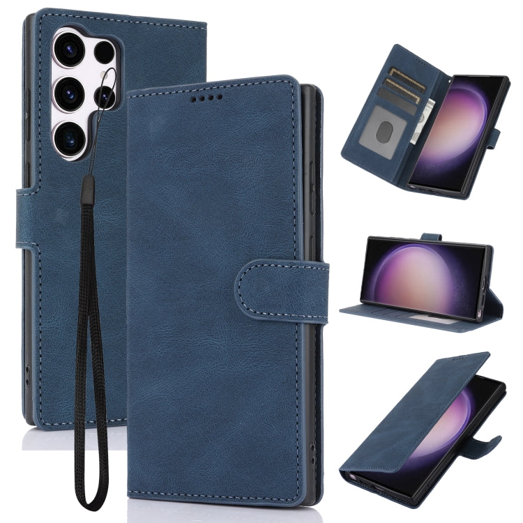 For Samsung Galaxy S25 Ultra 5G Fantasy Skin-feel Calfskin Texture Leather Phone Case(Blue) - Galaxy S25 Ultra 5G Cases by PMC TechLife | Online Shopping South Africa | PMC TechLife | Buy Now Pay Later Mobicred