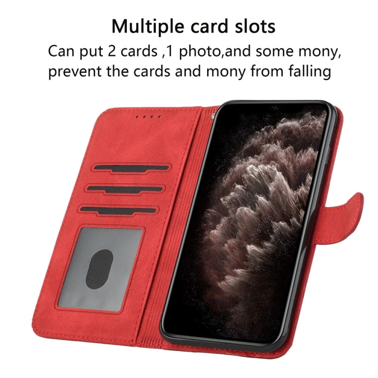 For Samsung Galaxy S25+ 5G Cubic Skin Feel Flip Leather Phone Case(Red) - Galaxy S25+ 5G Cases by PMC TechLife | Online Shopping South Africa | PMC TechLife | Buy Now Pay Later Mobicred
