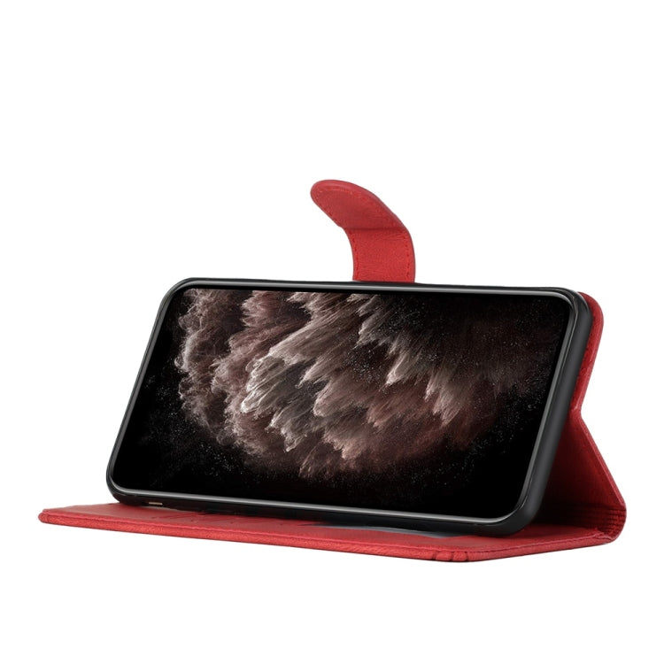 For Samsung Galaxy S25+ 5G Cubic Skin Feel Flip Leather Phone Case(Red) - Galaxy S25+ 5G Cases by PMC TechLife | Online Shopping South Africa | PMC TechLife | Buy Now Pay Later Mobicred