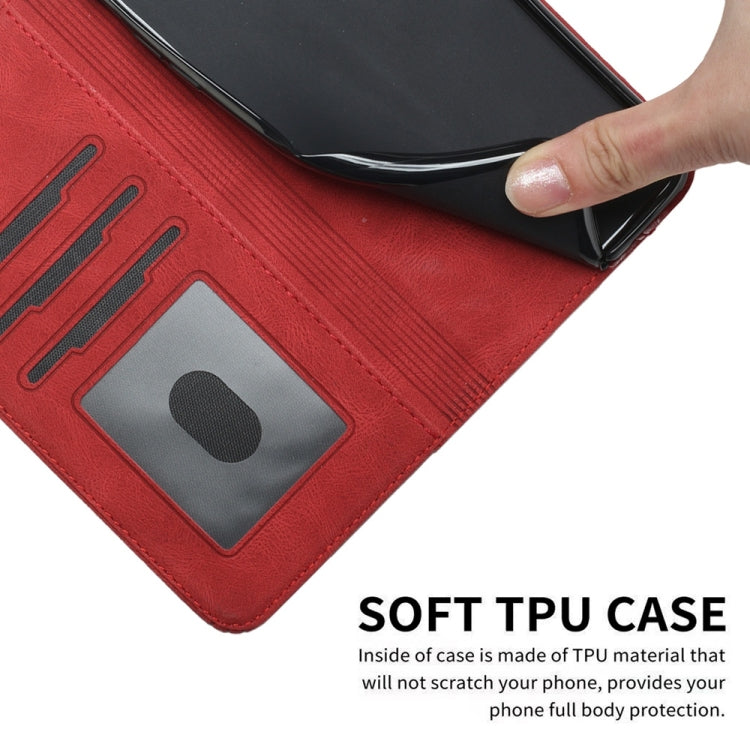 For Samsung Galaxy S25+ 5G Cubic Skin Feel Flip Leather Phone Case(Red) - Galaxy S25+ 5G Cases by PMC TechLife | Online Shopping South Africa | PMC TechLife | Buy Now Pay Later Mobicred
