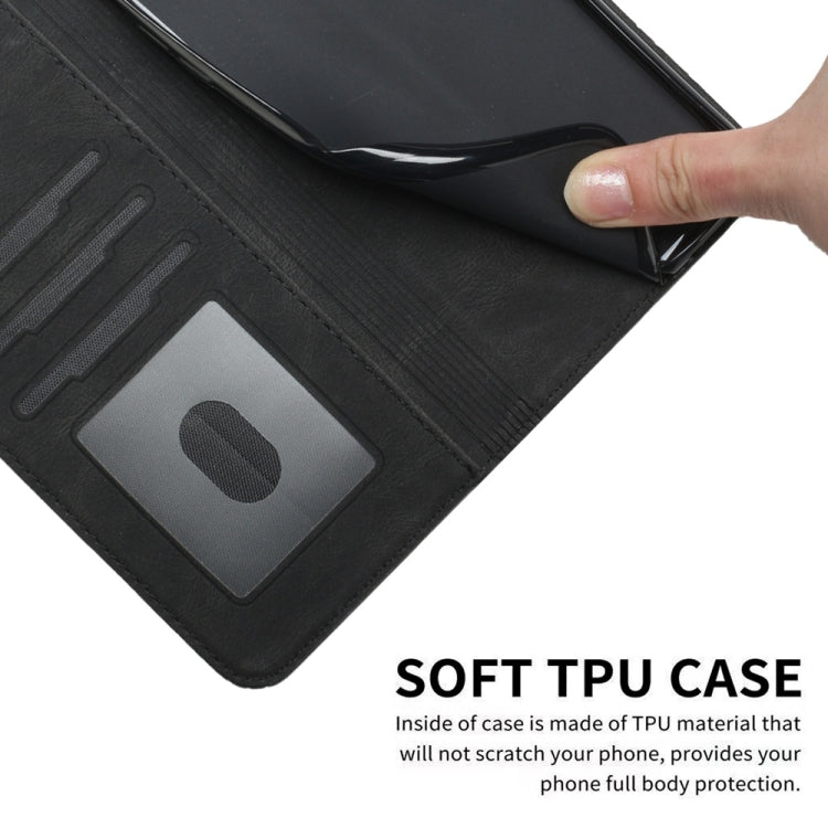 For Samsung Galaxy S25 Ultra 5G Cubic Skin Feel Flip Leather Phone Case(Black) - Galaxy S25 Ultra 5G Cases by PMC TechLife | Online Shopping South Africa | PMC TechLife | Buy Now Pay Later Mobicred