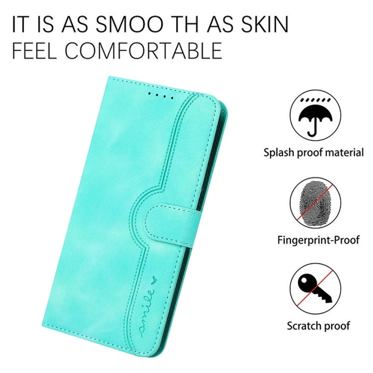 For Samsung Galaxy S25 Ultra 5G Heart Pattern Skin Feel Leather Phone Case(Light Blue) - Galaxy S25 Ultra 5G Cases by PMC Jewellery | Online Shopping South Africa | PMC Jewellery | Buy Now Pay Later Mobicred