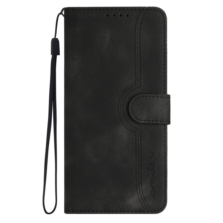 For Samsung Galaxy S25 Ultra 5G Heart Pattern Skin Feel Leather Phone Case(Black) - Galaxy S25 Ultra 5G Cases by PMC Jewellery | Online Shopping South Africa | PMC Jewellery | Buy Now Pay Later Mobicred