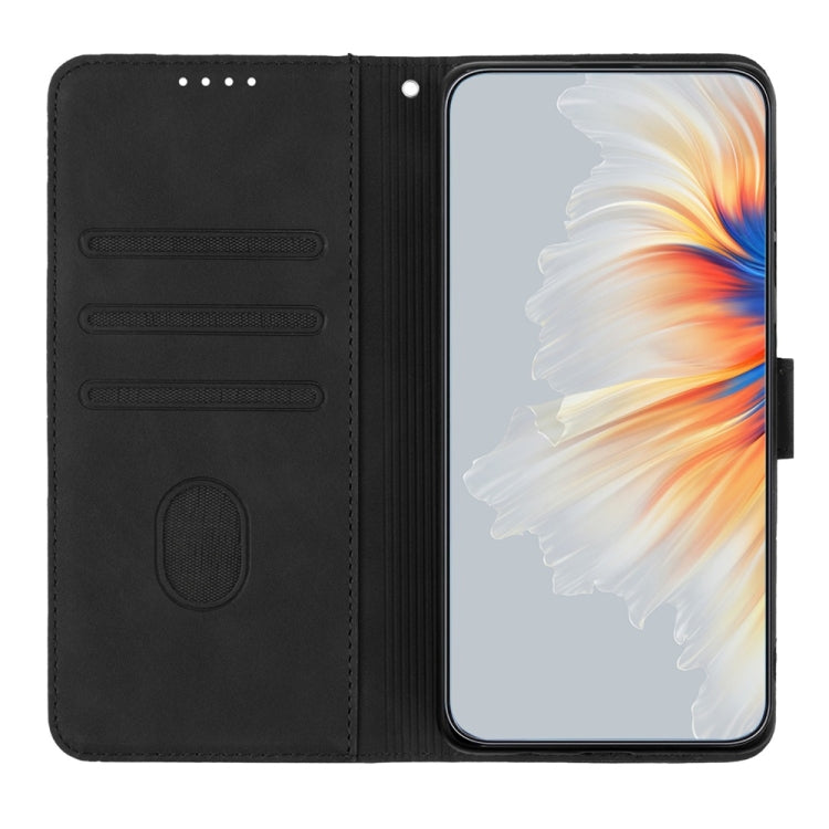 For Samsung Galaxy S25 Ultra 5G Heart Pattern Skin Feel Leather Phone Case(Black) - Galaxy S25 Ultra 5G Cases by PMC Jewellery | Online Shopping South Africa | PMC Jewellery | Buy Now Pay Later Mobicred