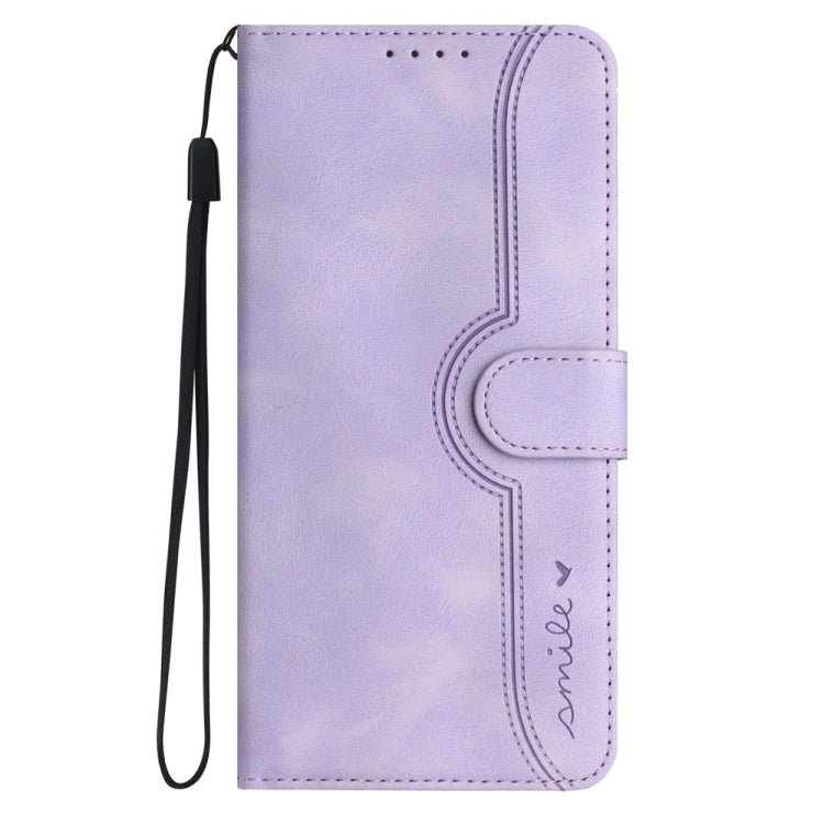 For Samsung Galaxy S25 Ultra 5G Heart Pattern Skin Feel Leather Phone Case(Purple) - Galaxy S25 Ultra 5G Cases by PMC Jewellery | Online Shopping South Africa | PMC Jewellery | Buy Now Pay Later Mobicred