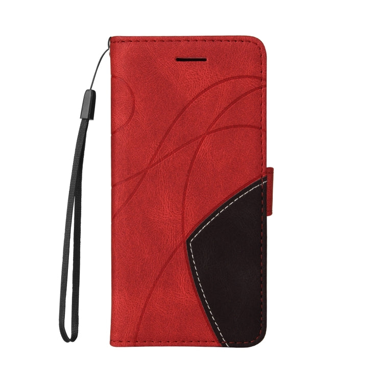 For Samsung Galaxy S25 Ultra 5G Dual-color Splicing Flip Leather Phone Case(Red) - Galaxy S25 Ultra 5G Cases by PMC Jewellery | Online Shopping South Africa | PMC Jewellery | Buy Now Pay Later Mobicred