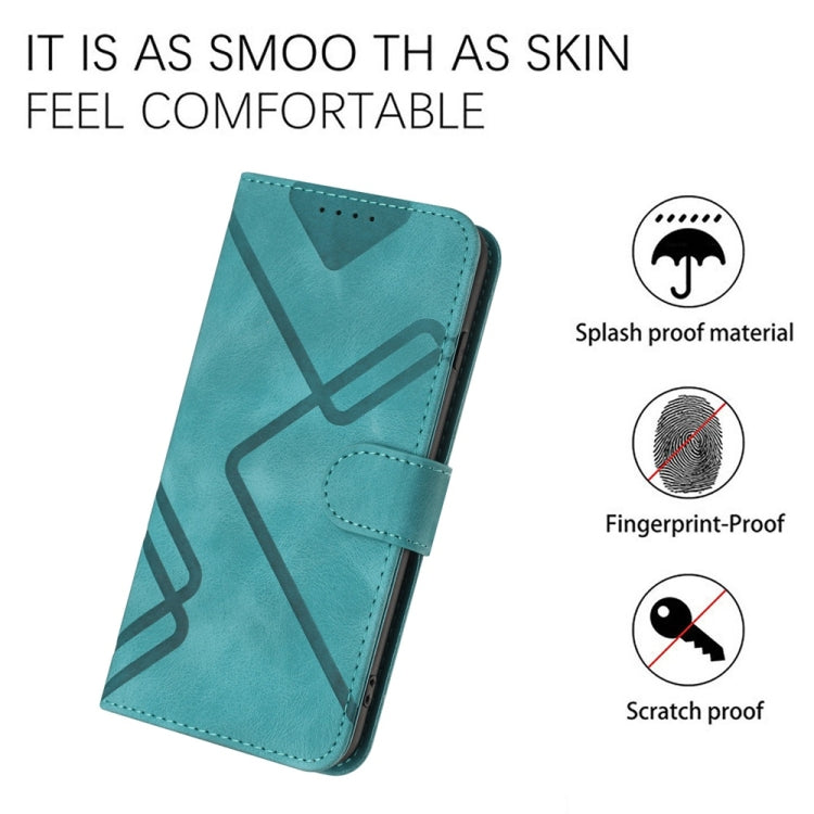 For Samsung Galaxy S25 Ultra 5G Line Pattern Skin Feel Leather Phone Case(Light Blue) - Galaxy S25 Ultra 5G Cases by PMC Jewellery | Online Shopping South Africa | PMC Jewellery | Buy Now Pay Later Mobicred