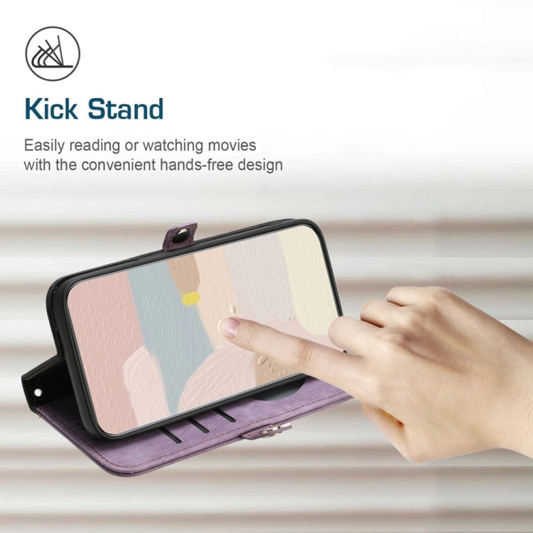 For Samsung Galaxy S25 Ultra 5G Side Buckle Double Fold Hand Strap Leather Phone Case(Purple) - Galaxy S25 Ultra 5G Cases by PMC TechLife | Online Shopping South Africa | PMC TechLife | Buy Now Pay Later Mobicred