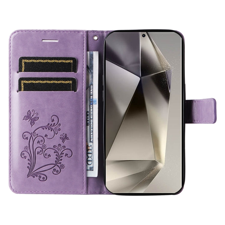 For Samsung Galaxy S25 Ultra 5G 3D Butterfly Embossed Pattern Flip Leather Phone Case(Purple) - Galaxy S25 Ultra 5G Cases by PMC Jewellery | Online Shopping South Africa | PMC Jewellery | Buy Now Pay Later Mobicred