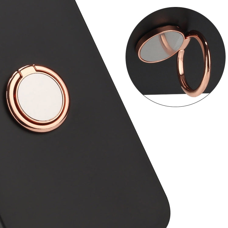 For Samsung Galaxy S25 5G Matte Ring Holder TPU Phone Case(Rose Gold) - Galaxy S25 5G Cases by PMC Jewellery | Online Shopping South Africa | PMC Jewellery | Buy Now Pay Later Mobicred