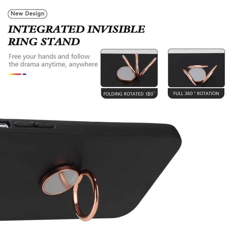 For Samsung Galaxy S25 Ultra 5G Matte Ring Holder TPU Phone Case(Rose Gold) - Galaxy S25 Ultra 5G Cases by PMC Jewellery | Online Shopping South Africa | PMC Jewellery | Buy Now Pay Later Mobicred
