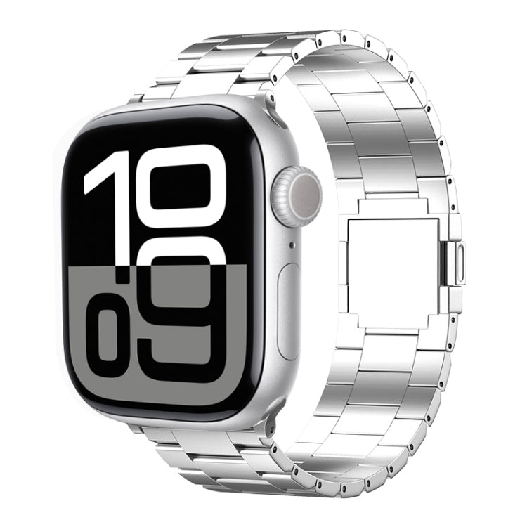 For Apple Watch 42mm / 41mm / 40mm / 38mm Tri-beads Magnetic Titanium Alloy Watch Band(Silver) - free shipping - PMC TechLife - Order now!
