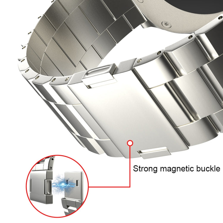 For Apple Watch 42mm / 41mm / 40mm / 38mm Tri-beads Magnetic Titanium Alloy Watch Band(Silver) - free shipping - PMC TechLife - Order now!