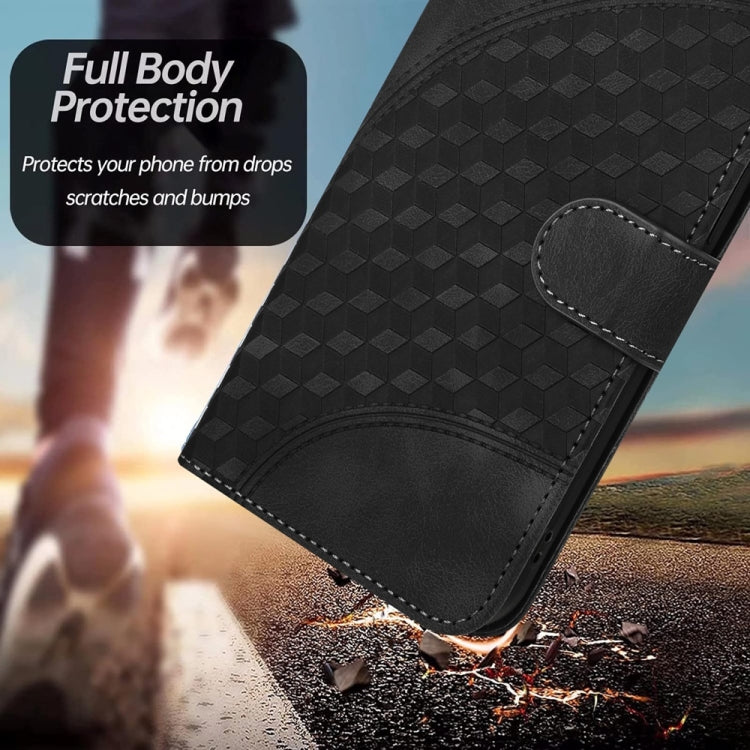 For Samsung Galaxy S25 5G YX0060 Elephant Head Embossed Phone Leather Case with Lanyard(Black) - Galaxy S25 5G Cases by PMC Jewellery | Online Shopping South Africa | PMC Jewellery | Buy Now Pay Later Mobicred