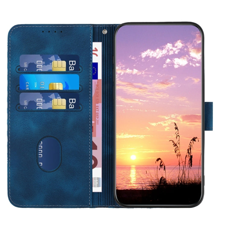 For Samsung Galaxy S25 5G YX0060 Elephant Head Embossed Phone Leather Case with Lanyard(Royal Blue) - Galaxy S25 5G Cases by PMC Jewellery | Online Shopping South Africa | PMC Jewellery | Buy Now Pay Later Mobicred