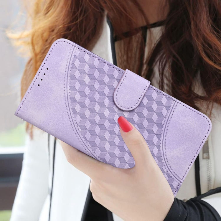 For Samsung Galaxy S25 5G YX0060 Elephant Head Embossed Phone Leather Case with Lanyard(Light Purple) - Galaxy S25 5G Cases by PMC Jewellery | Online Shopping South Africa | PMC Jewellery | Buy Now Pay Later Mobicred