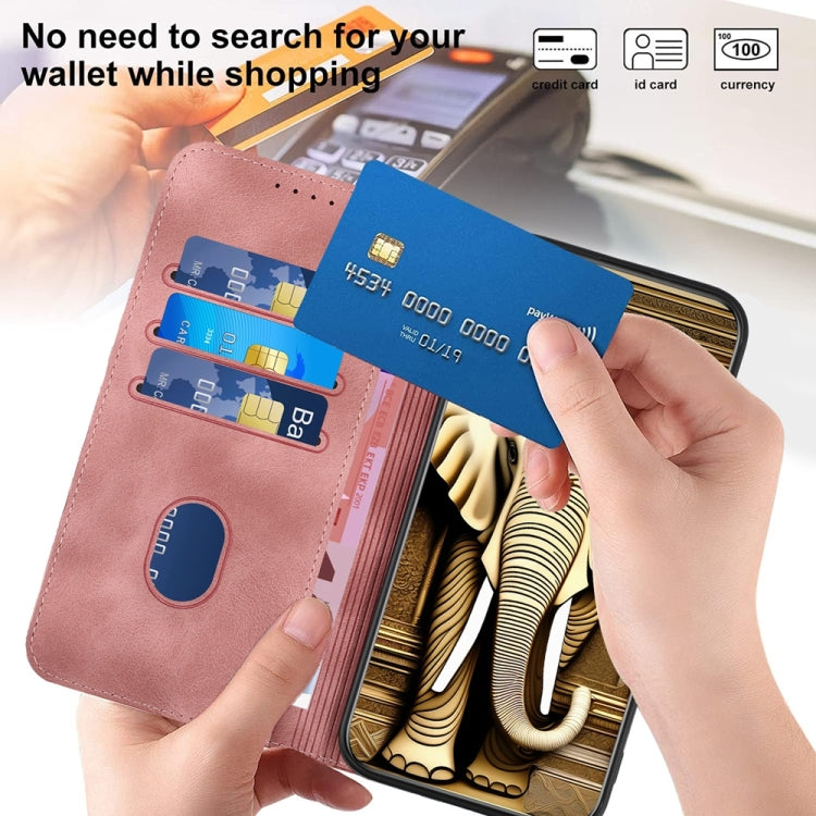 For Samsung Galaxy S25+ 5G YX0060 Elephant Head Embossed Phone Leather Case with Lanyard(Pink) - Galaxy S25+ 5G Cases by PMC Jewellery | Online Shopping South Africa | PMC Jewellery | Buy Now Pay Later Mobicred