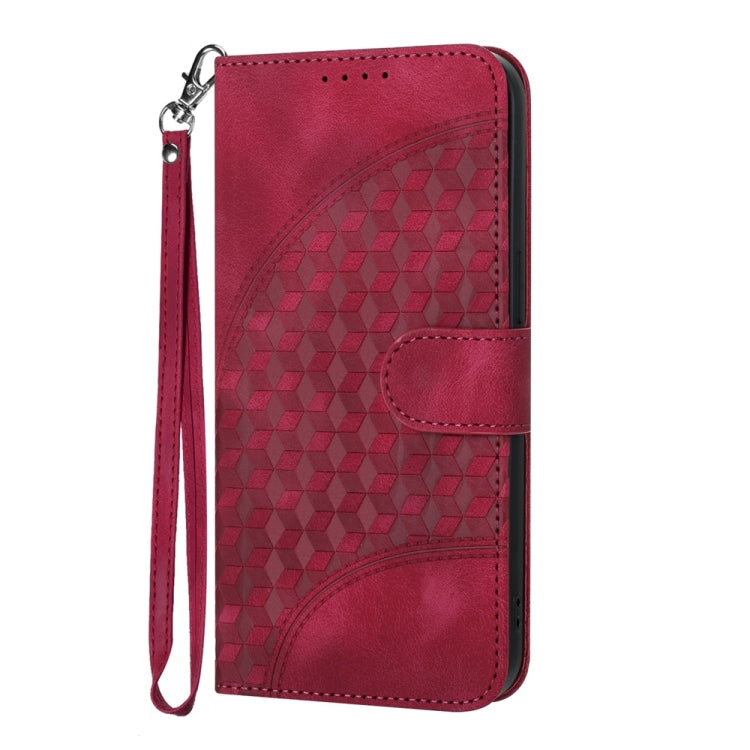 For Samsung Galaxy S25 Ultra 5G YX0060 Elephant Head Embossed Phone Leather Case with Lanyard(Rose Red) - Galaxy S25 Ultra 5G Cases by PMC TechLife | Online Shopping South Africa | PMC TechLife | Buy Now Pay Later Mobicred
