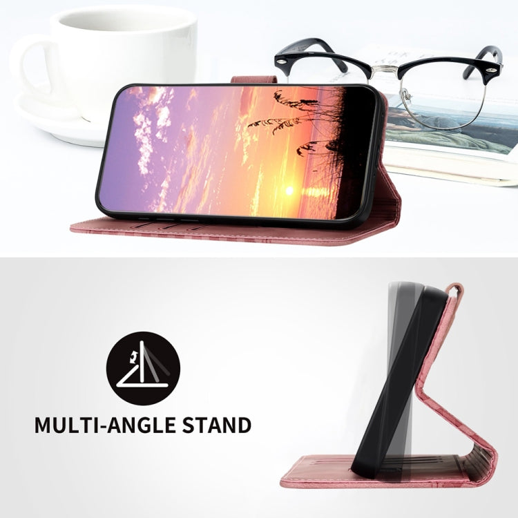 For Samsung Galaxy S25 Ultra 5G YX0060 Elephant Head Embossed Phone Leather Case with Lanyard(Pink) - Galaxy S25 Ultra 5G Cases by PMC Jewellery | Online Shopping South Africa | PMC Jewellery | Buy Now Pay Later Mobicred