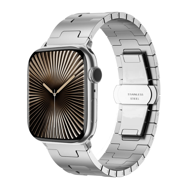 For Apple Watch 46mm / 49mm / 45mm / 44mm Side Release Stainless Steel Watch Band(Silver) - free shipping - PMC TechLife - Order now!