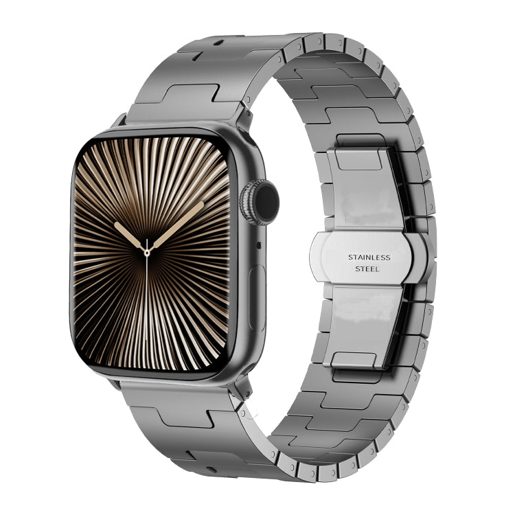 For Apple Watch 46mm / 49mm / 45mm / 44mm Side Release Stainless Steel Watch Band(Grey) - free shipping - PMC TechLife - Order now!