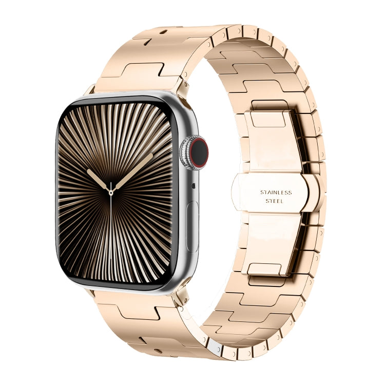 For Apple Watch 46mm / 49mm / 45mm / 44mm Side Release Stainless Steel Watch Band(Rose Gold) - free shipping - PMC TechLife - Order now!