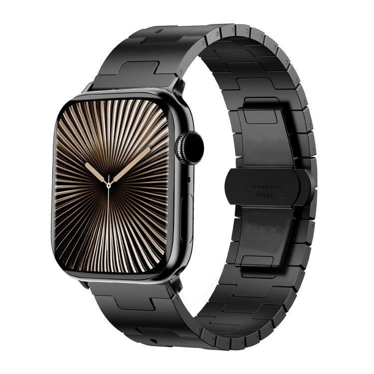 For Apple Watch 42mm / 41mm / 40mm / 38mm Side Release Stainless Steel Watch Band(Black) - free shipping - PMC TechLife - Order now!