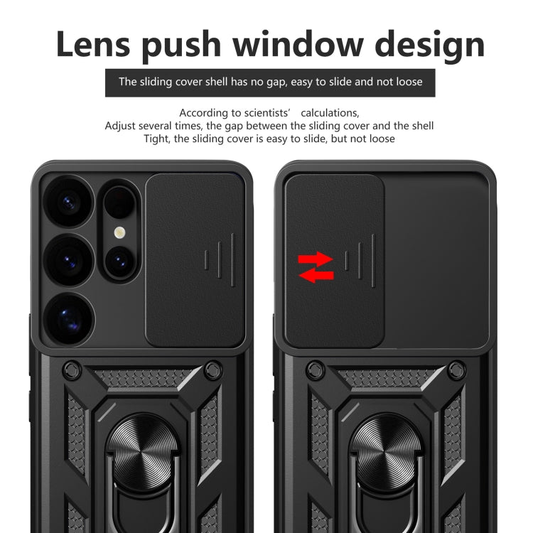For Samsung Galaxy S25 Ultra 5G Sliding Camera Cover Design TPU+PC Phone Case(Red) - free shipping - PMC Jewellery - Order now!