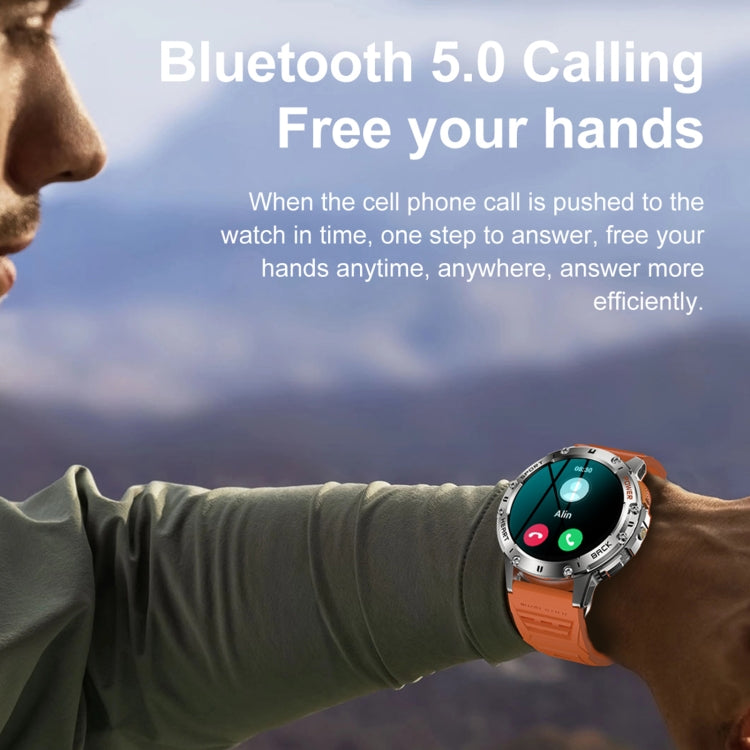 K65 1.43 inch Bluetooth Call Smart Watch, Support Heart Rate / Blood Oxygen(Orange) - Smart Watches by PMC TechLife | Online Shopping South Africa | PMC TechLife | Buy Now Pay Later Mobicred