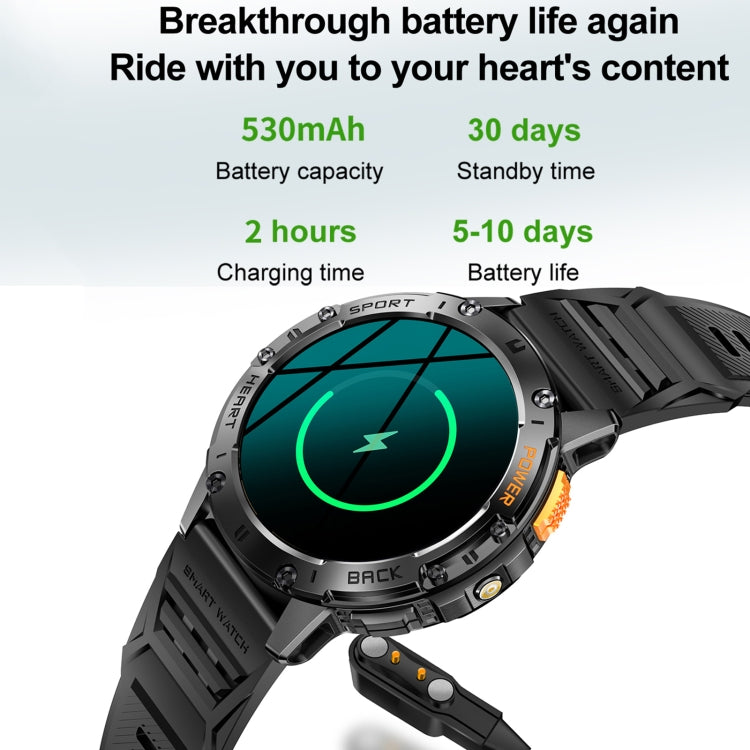 K65 1.43 inch Bluetooth Call Smart Watch, Support Heart Rate / Blood Oxygen(Orange) - Smart Watches by PMC TechLife | Online Shopping South Africa | PMC TechLife | Buy Now Pay Later Mobicred