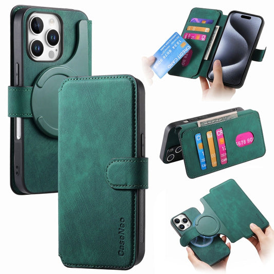 For iPhone 16 Pro CaseNeo MagSafe RFID Anti-theft Retro Leather Phone Case(Green) - iPhone 16 Pro Cases by CaseNeo | Online Shopping South Africa | PMC Jewellery | Buy Now Pay Later Mobicred