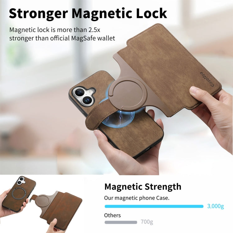 For iPhone 16 Plus CaseNeo MagSafe RFID Anti-theft Retro Leather Phone Case(Brown) - iPhone 16 Plus Cases by CaseNeo | Online Shopping South Africa | PMC Jewellery | Buy Now Pay Later Mobicred