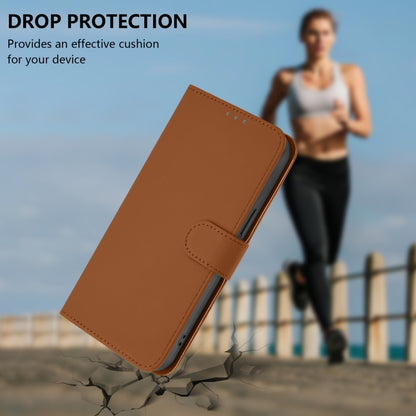 For Sony Xperia 1 VI 2024 Skin Feel Solid Color Leather Phone Case with Lanyard(Brown) - Sony Cases by PMC Jewellery | Online Shopping South Africa | PMC Jewellery | Buy Now Pay Later Mobicred