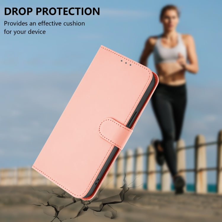 For Sony Xperia 1 VI 2024 Skin Feel Solid Color Leather Phone Case with Lanyard(Pink) - Sony Cases by PMC Jewellery | Online Shopping South Africa | PMC Jewellery | Buy Now Pay Later Mobicred